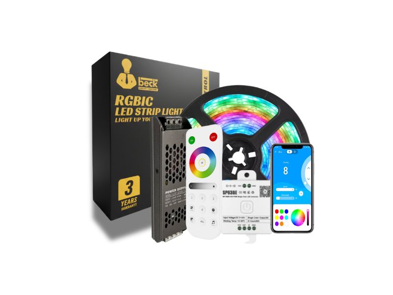 بكج شريط ليد بروفايل ادريسبل 96 عدسة RGBIC متحرك بلوتوث RB3